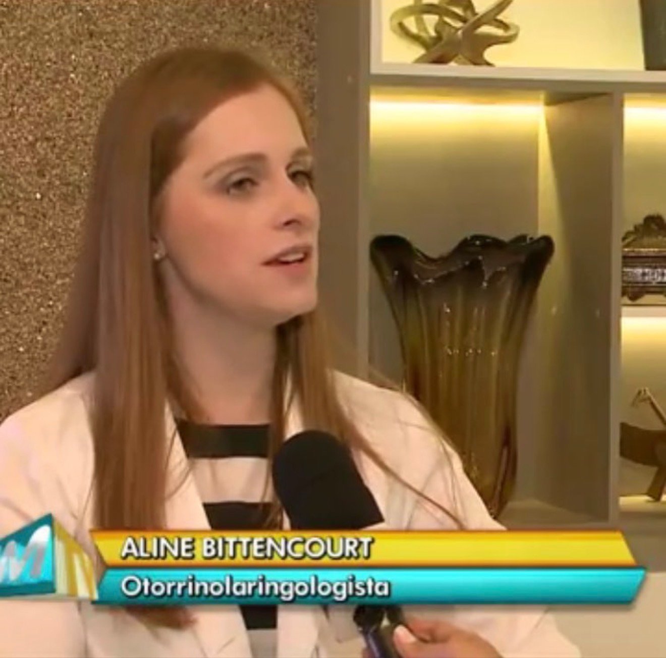 Dra. Aline Bittencourt em entrevista de TV sobre rinite e ar seco no Maranhão